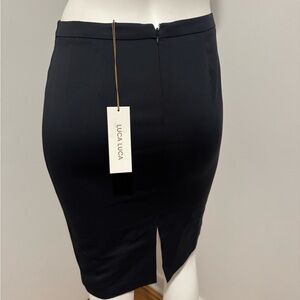 Luca Luca Elegant Navy Pencil Skirt